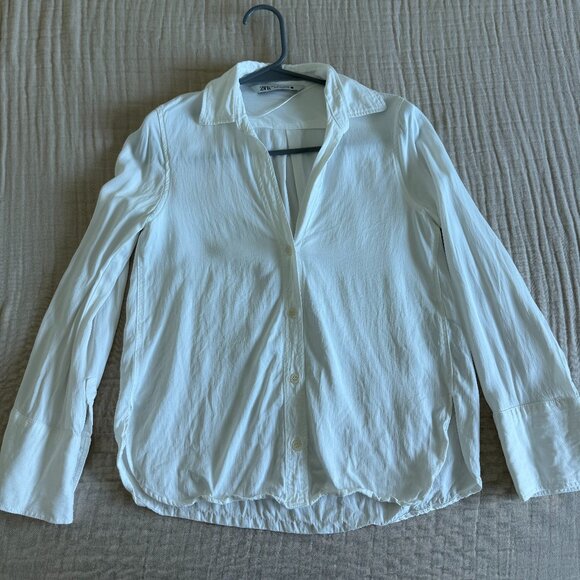 Zara Tops - 🤍 ZARA Satin Feel Long Sleeve Blouse — Brand New! 🤍